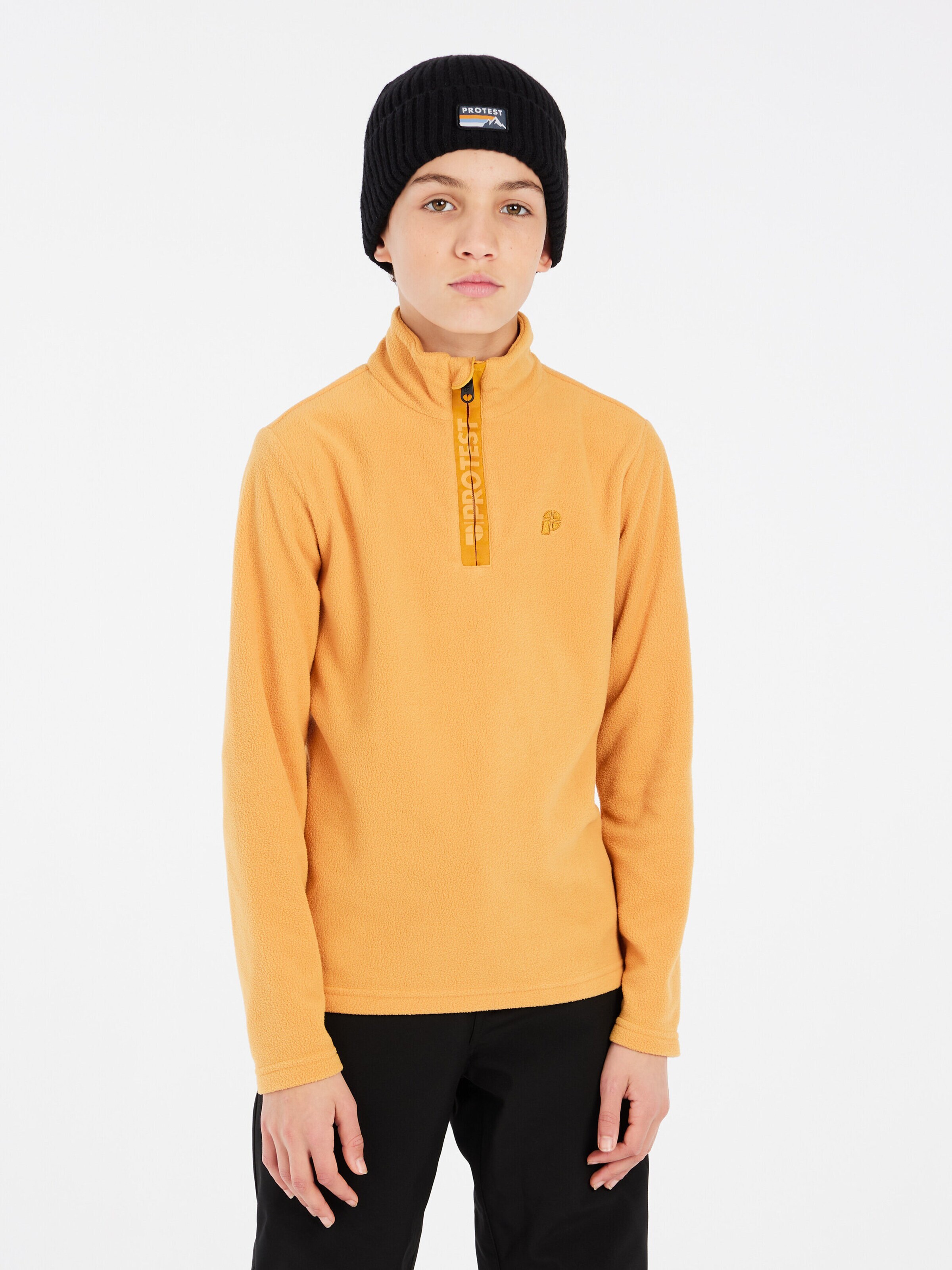 PROTEST Athletic Sweatshirt 'PERFECTY JR' in Yellow: front