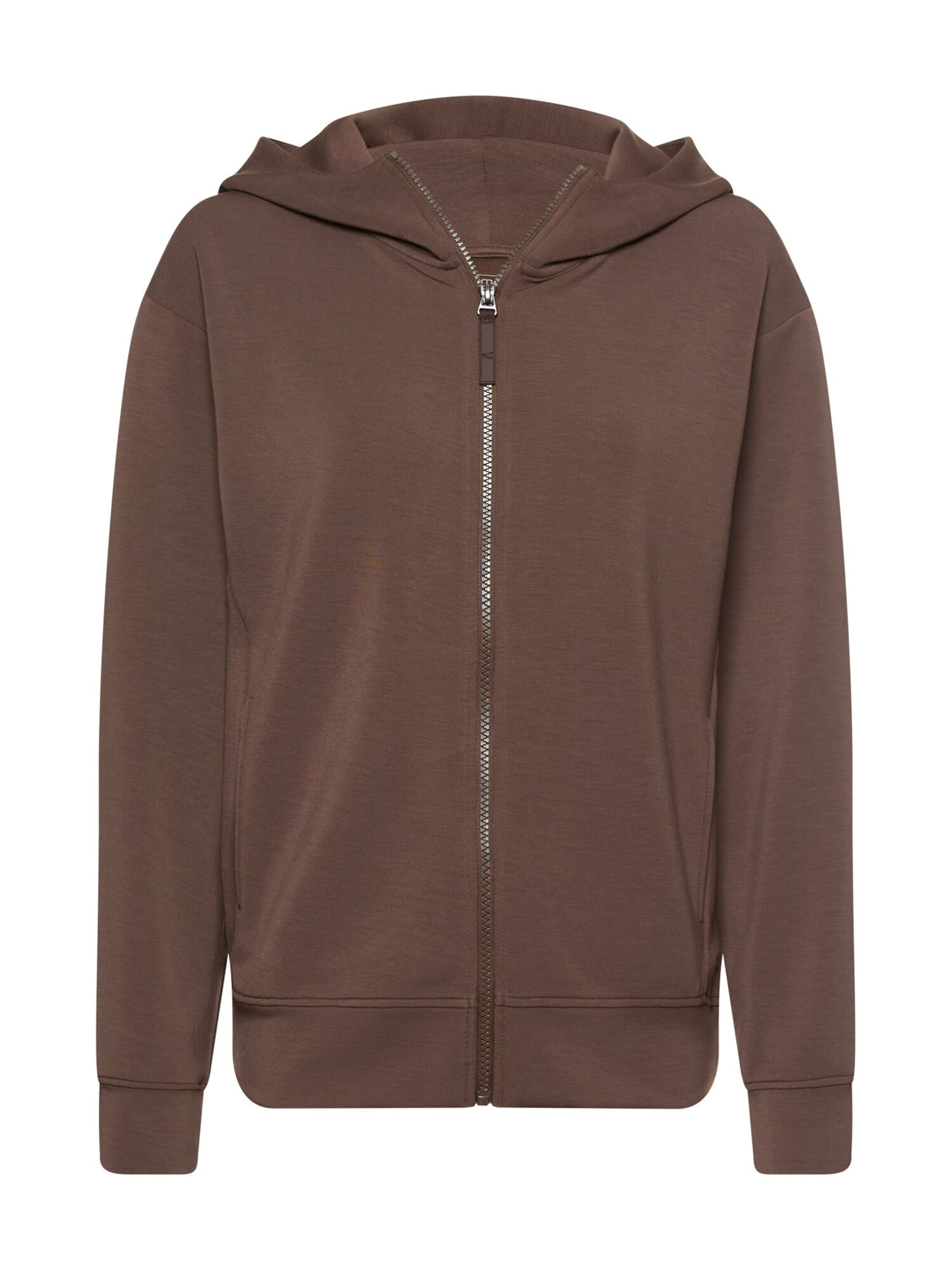 CAMEL ACTIVE Zip-Up Hoodie in Brown: front
