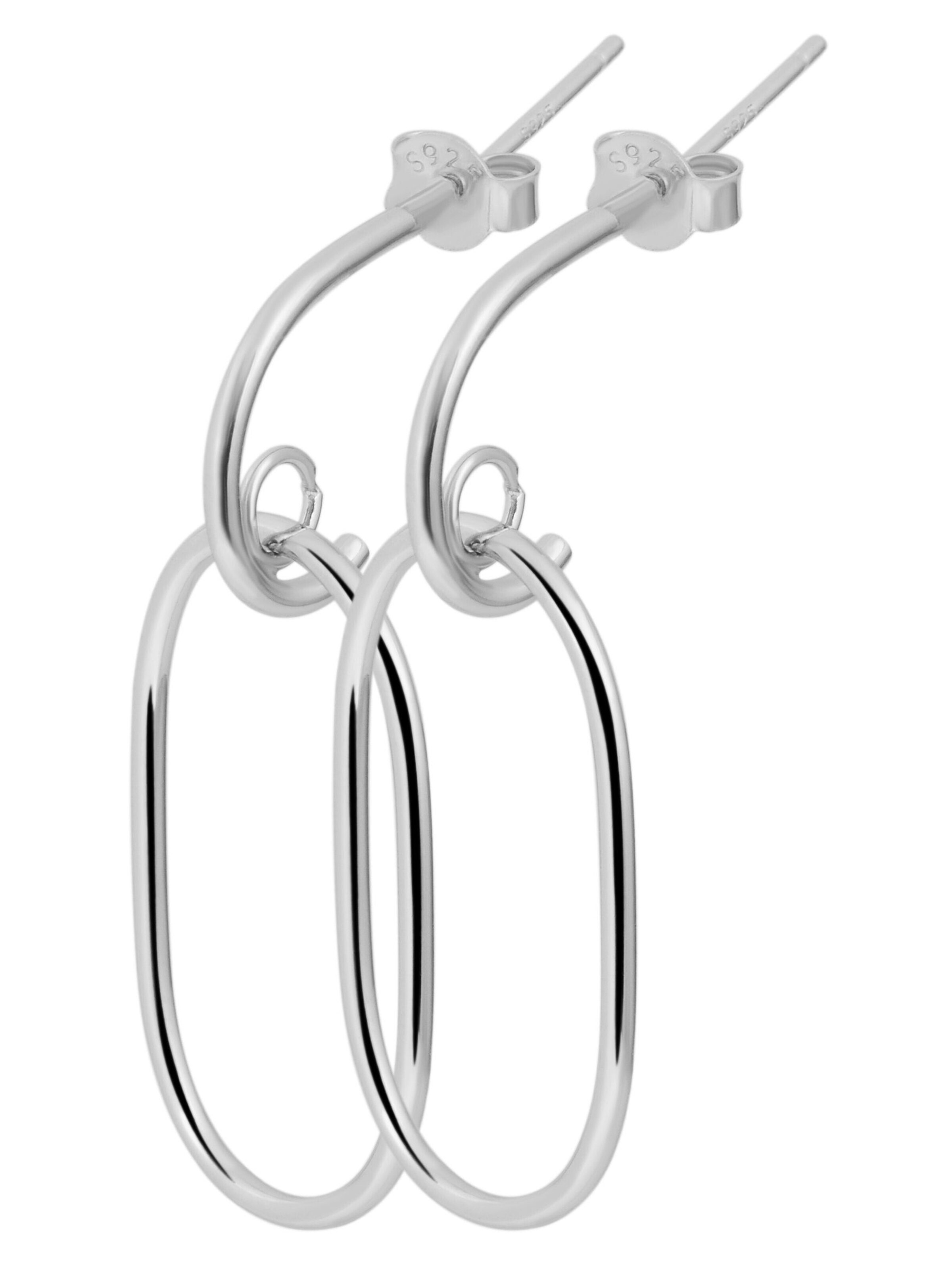 Akzent Earrings '"Ilvy" aus 925 Sterlingsilber, rhodiniert, langlebig' in Silver