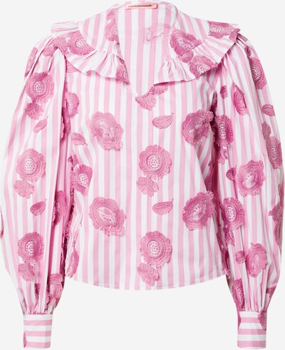 Bluză 'Dusina' Custommade pe roz / alb, Vizualizare produs
