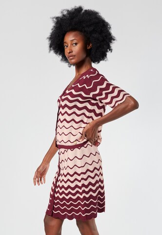 4funkyflavours Knit cardigan 'Gotta Get Funky' in Red