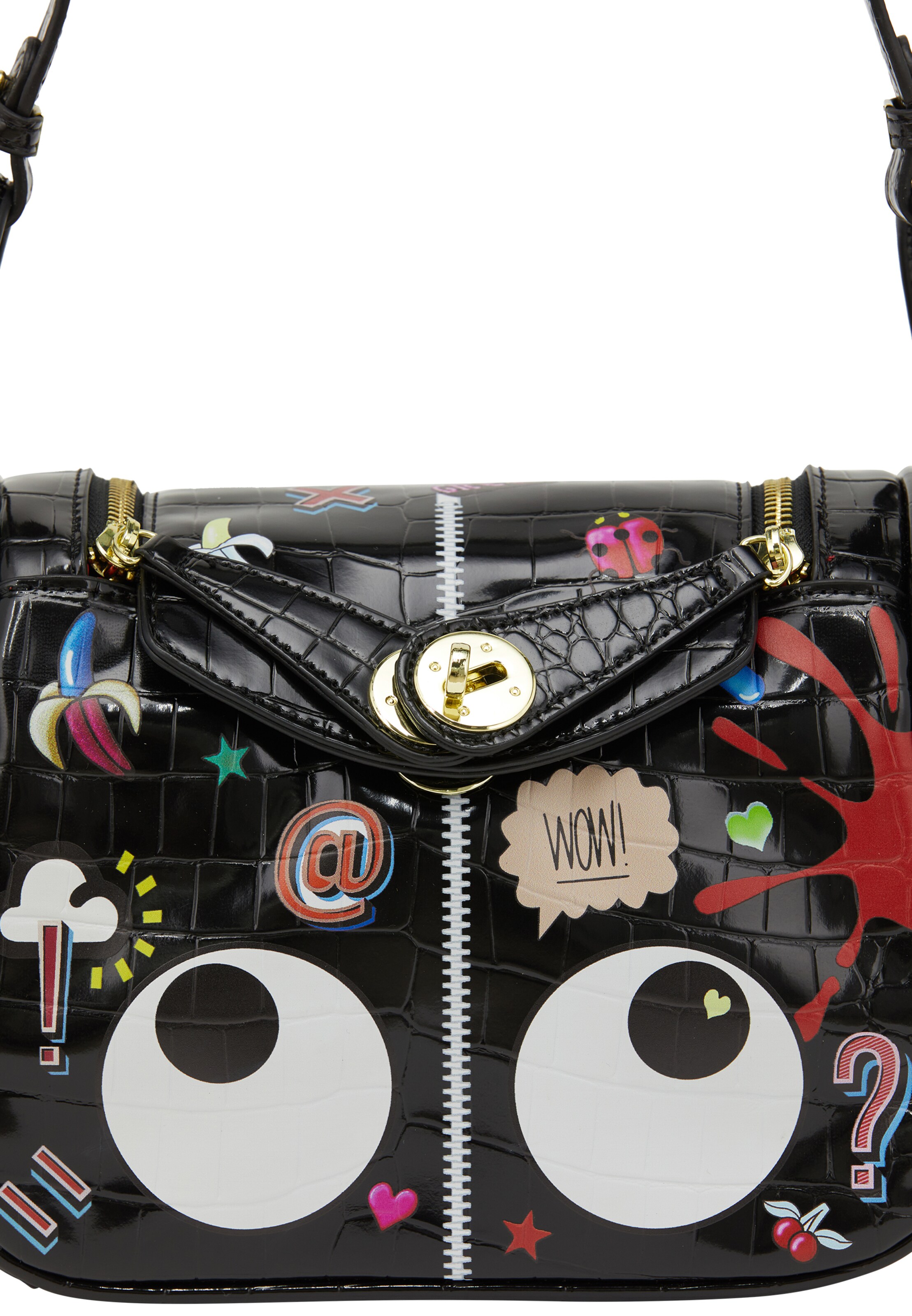 MYMO Crossbody Bag 'Pop Eyetheme' in Black