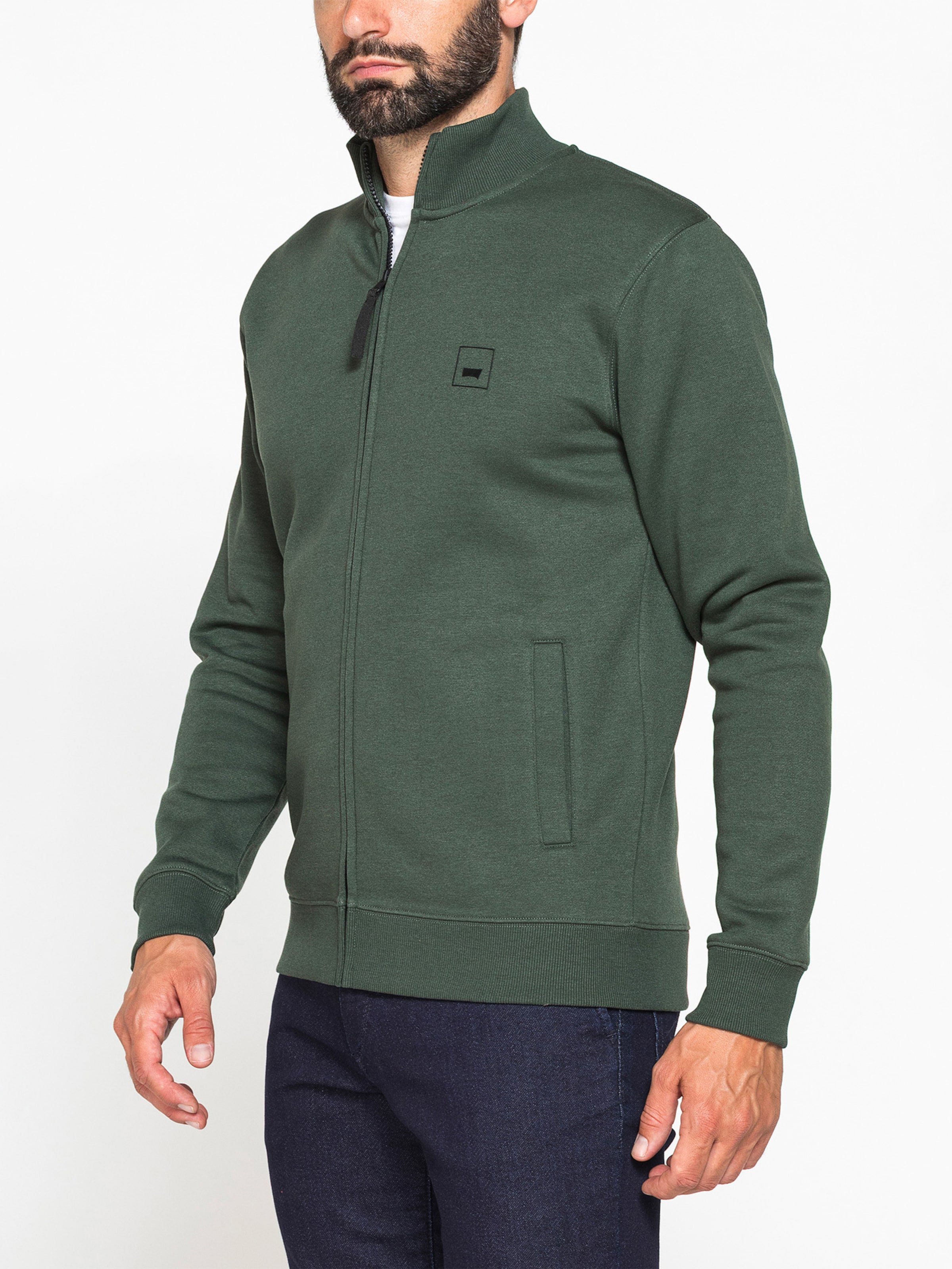 Carrera Jeans Sweatshirt 'Full Zip' in Green