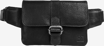 BODENSCHATZ Gürteltasche in Schwarz: Vorderseite