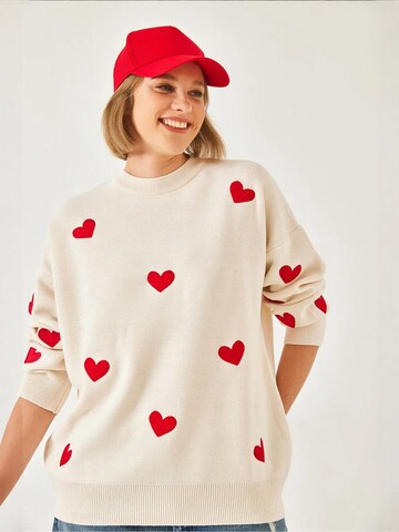 Bianco Lucci - Pullover oversized em bege