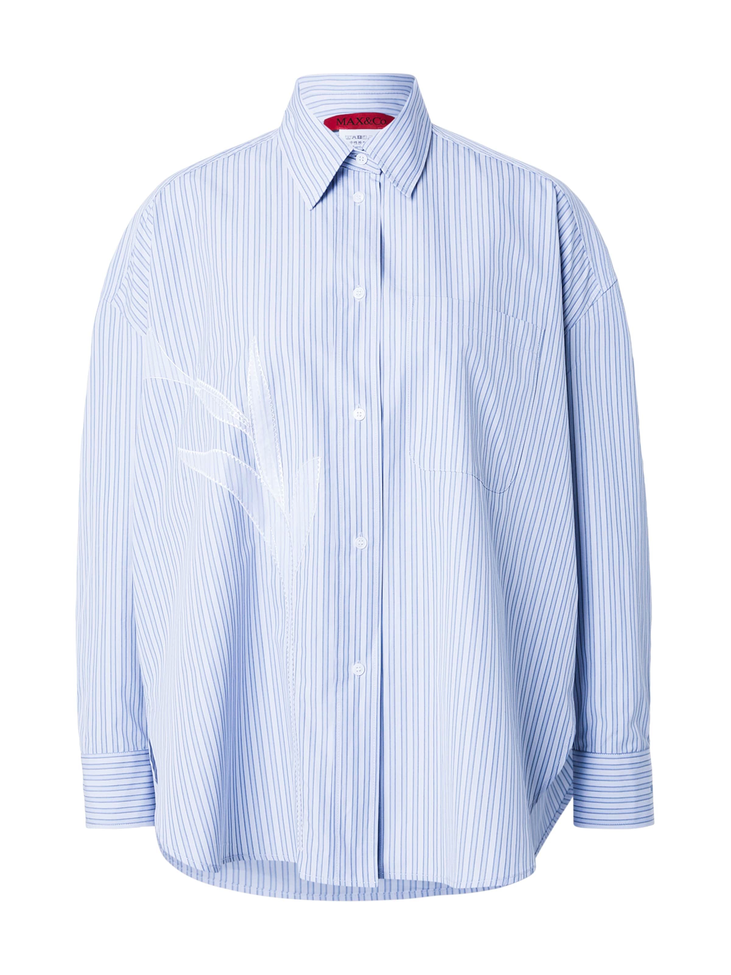 MAX&Co. Blouse 'CANNETI' in Blue / Pastel blue / Light blue / White, Item view