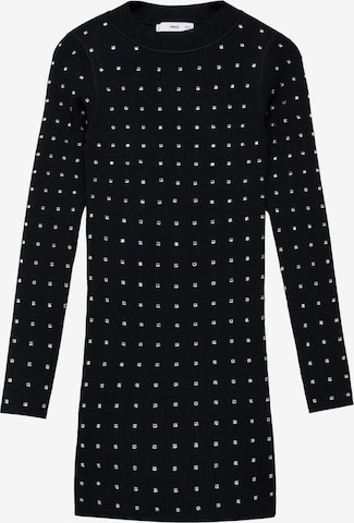 Rochie tricotat 'Brilli' de la MANGO pe negru: față
