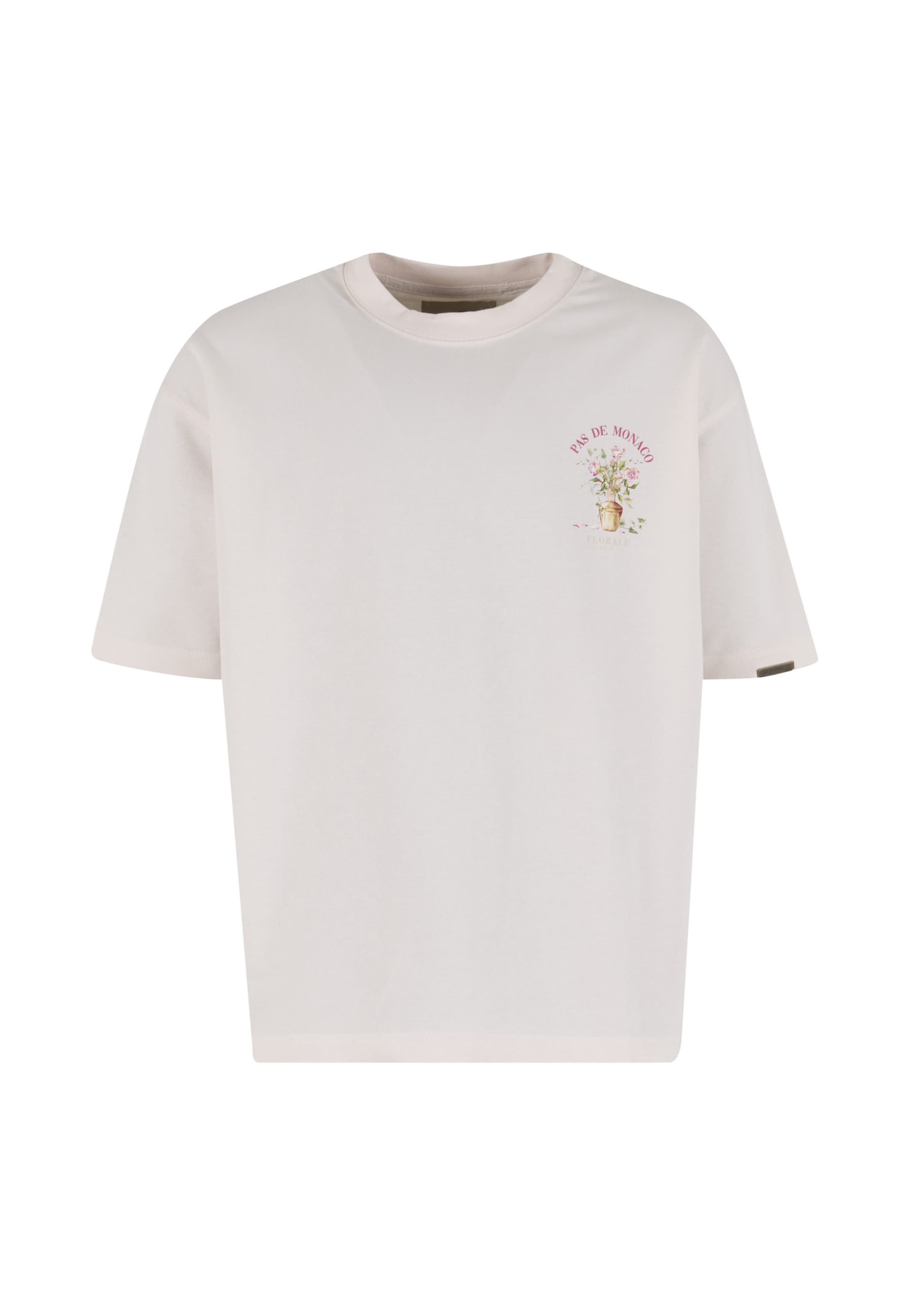 T-Shirt 'Pot De Vie' Pas De Monaco en blanc : devant