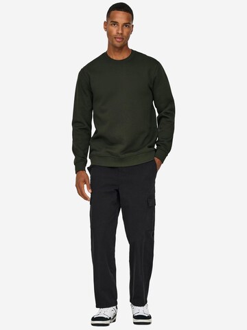 Only & Sons Sweatshirt 'Connor' in Green