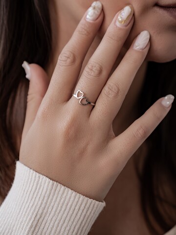 Hey Happiness Ring 'Connected Hearts'‌‌ in Silber