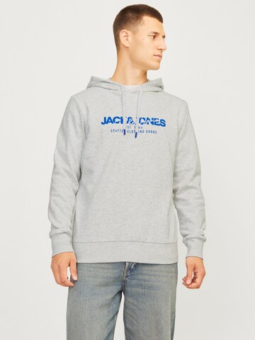 Sweat-shirt 'JJAlvis' JACK & JONES en gris : devant