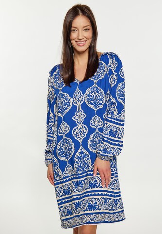 Robe Usha en bleu : devant