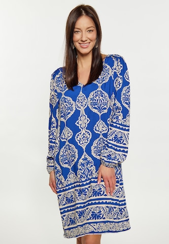 Robe Usha en bleu : devant