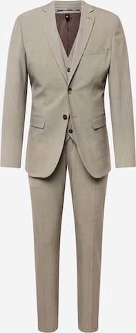 SELECTED HOMME Slimfit Jakkesæt 'LIAM' i beige: forside