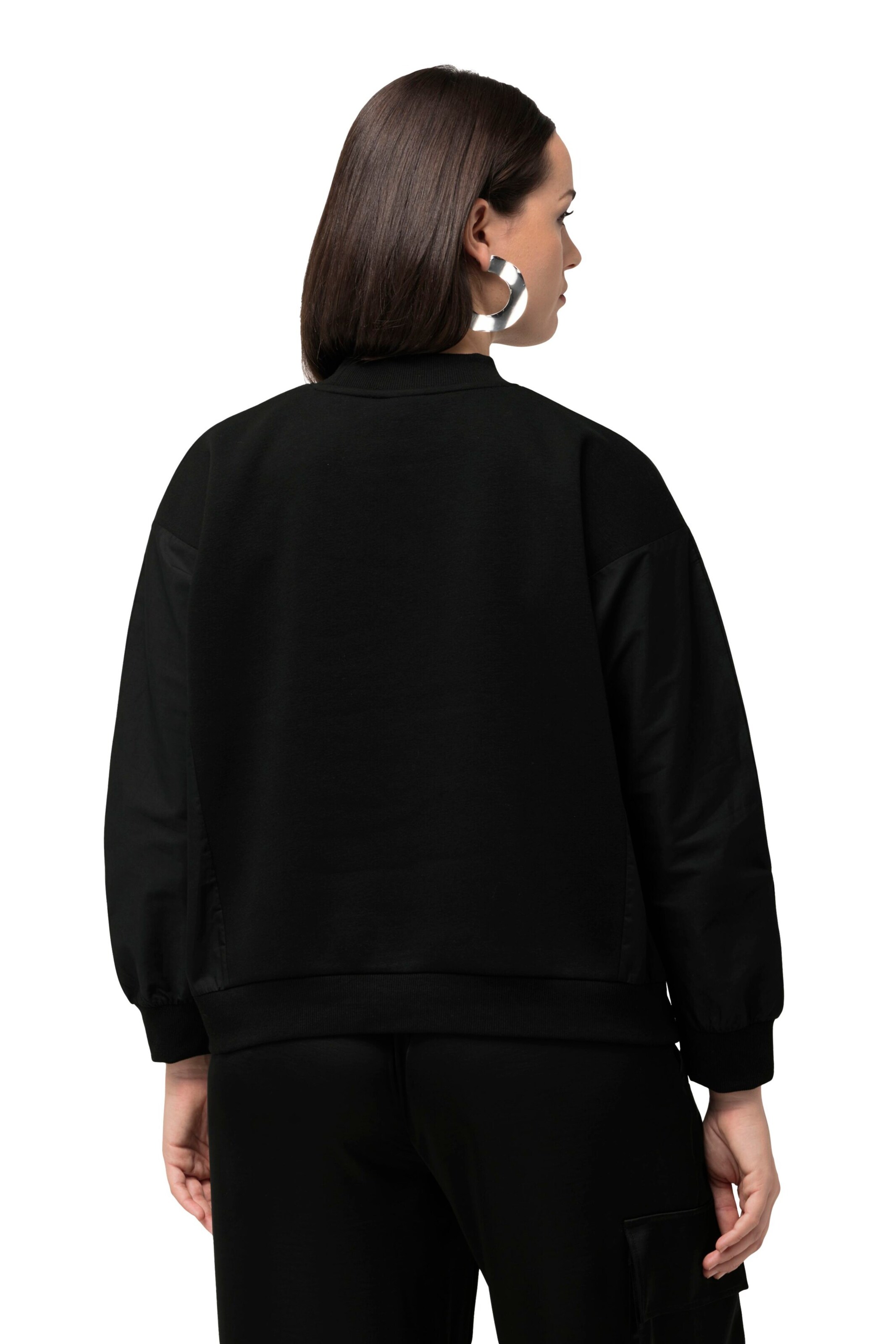 Ulla Popken Sweatshirt in Zwart