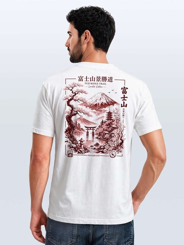 Neverless Shirt 'Mount Fuji' in White
