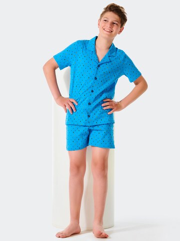 SCHIESSER Shorty ' Pyjama Story ' in Blau: predná strana