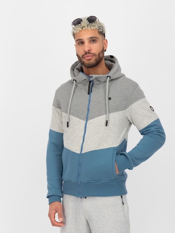 Veste de survêtement 'Simon' Alife and Kickin en bleu : devant