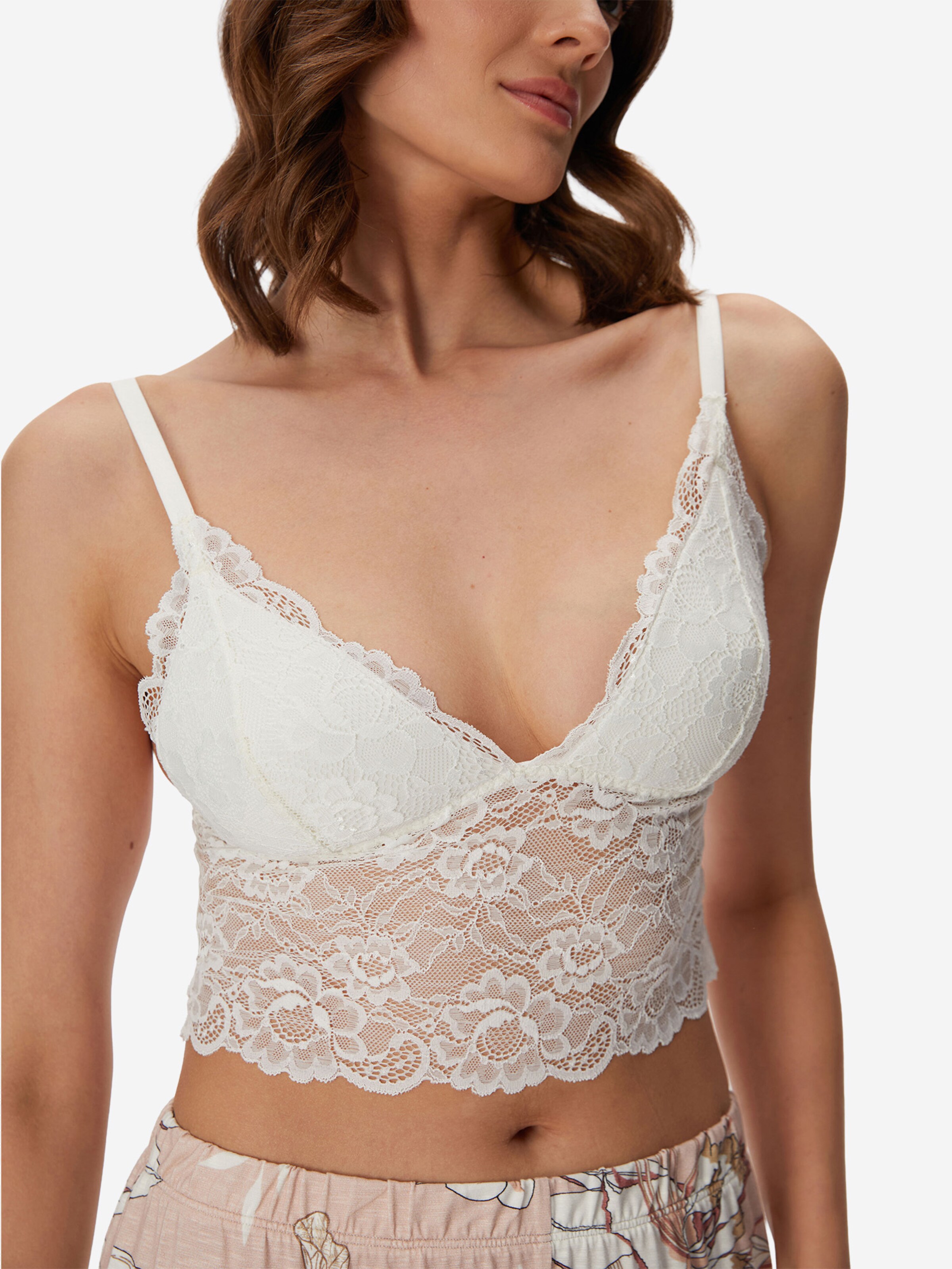 Pyjama ' Gown, Bralet & Pants Dianthus ' Goldenbay en rose