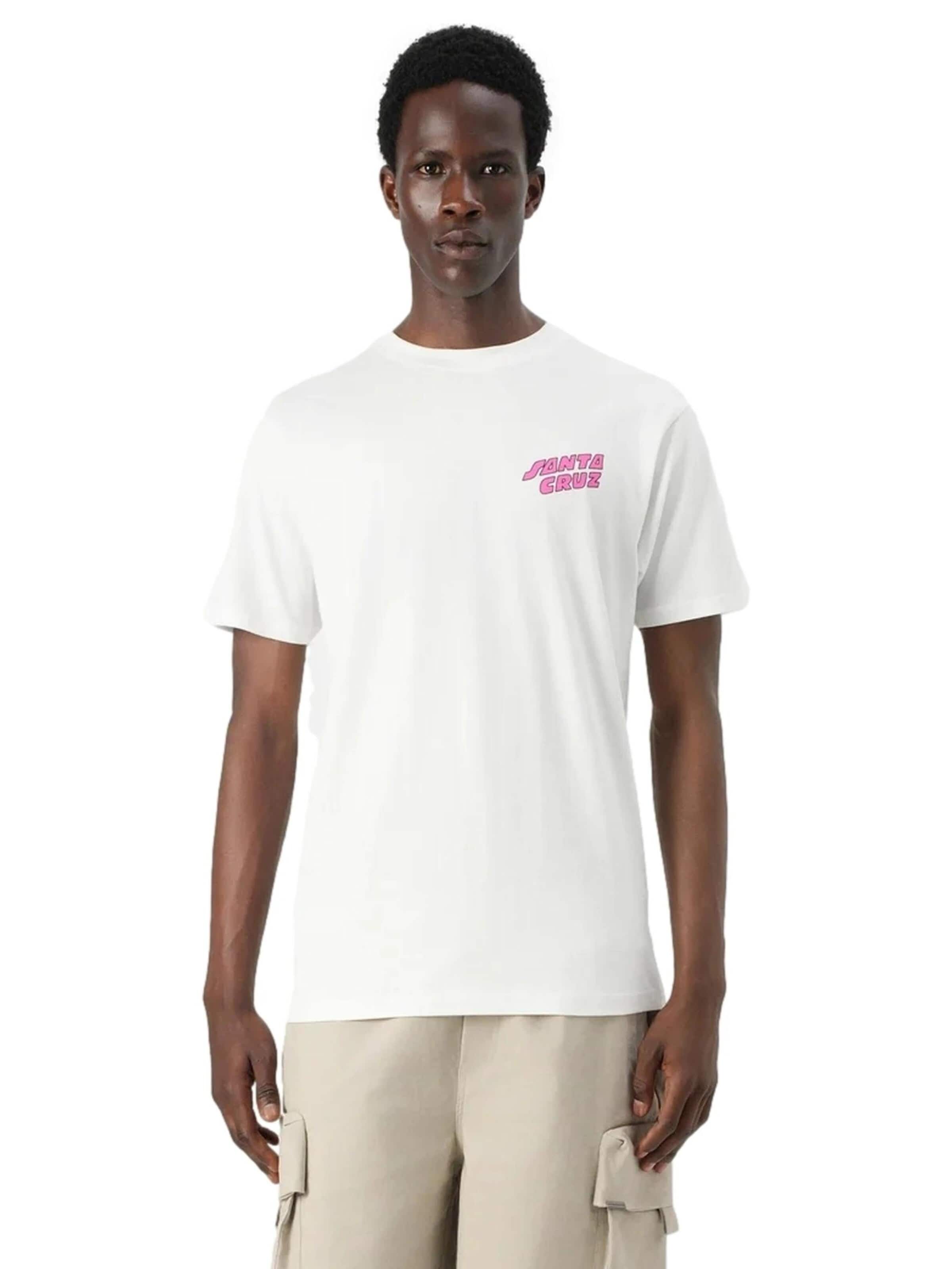 Santa Cruz - Camisa 'Camiseta santa cruz blanca grabke all around stack tee' em branco: frente