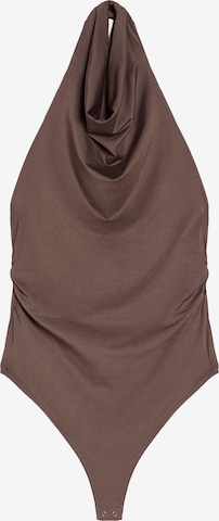 Bershka Shirt bodysuit in Beige: front