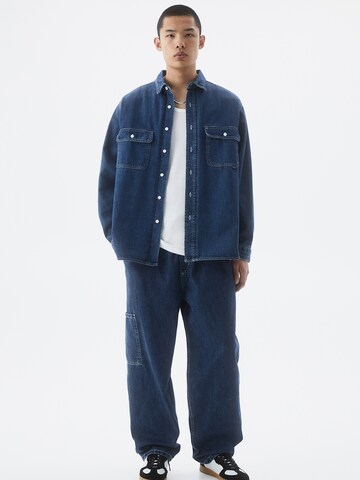 Pull&Bear Wide leg Jeans i blå