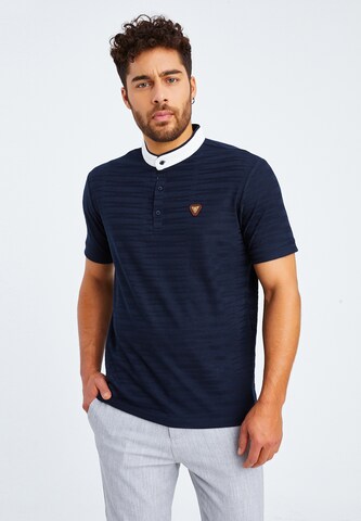 Leif Nelson Shirt in Blauw: voorkant