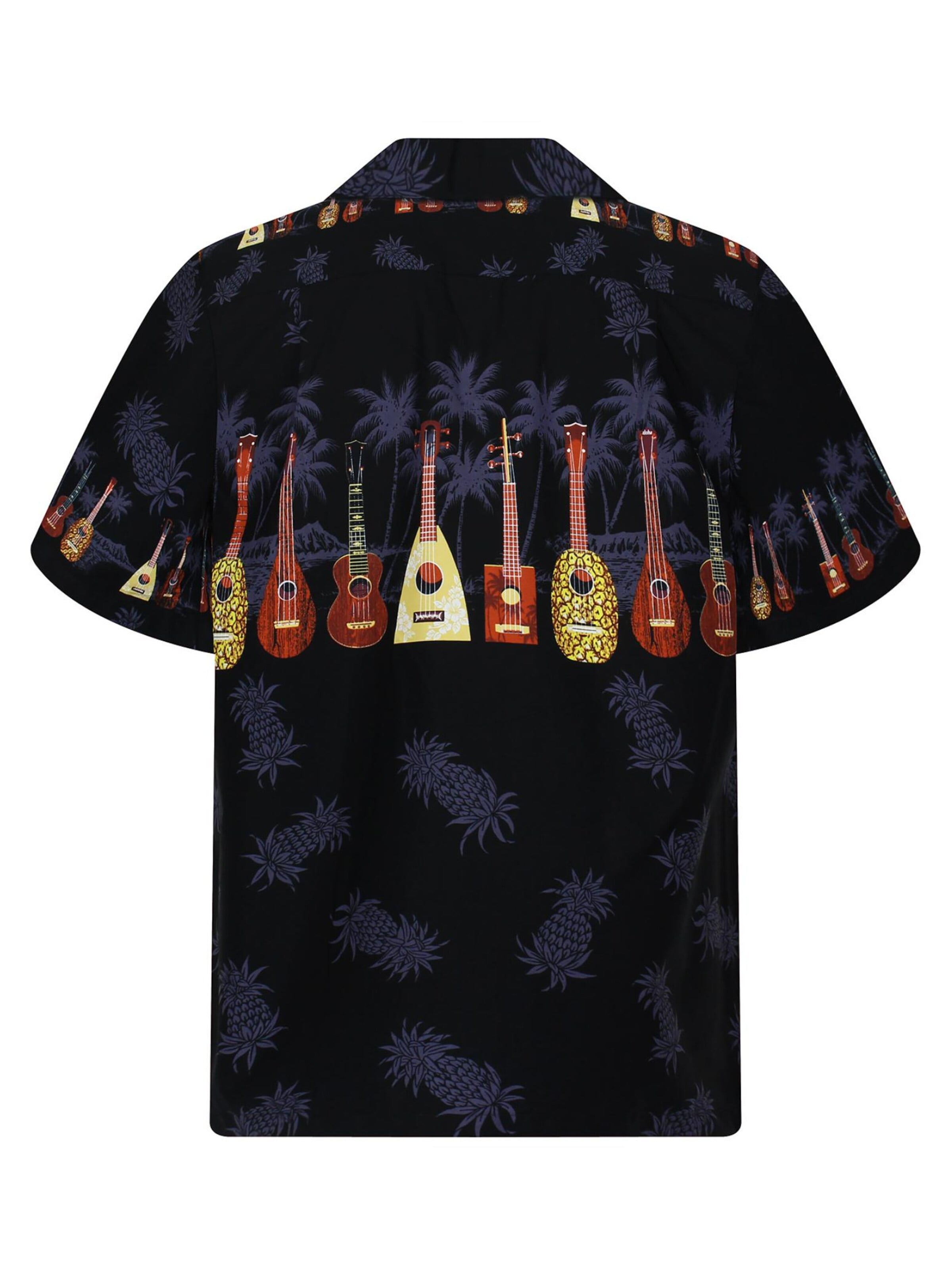 KY's Regular fit Button Up Shirt 'Ukulele' in Black