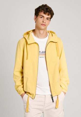 Pepe Jeans Sweatvest 'TOD' in Geel: voorkant
