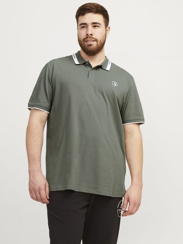 Jack & Jones Plus - Camiseta 'HASS' en verde: frente