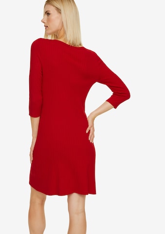 COMMA Slim fit Knitted dress in Red