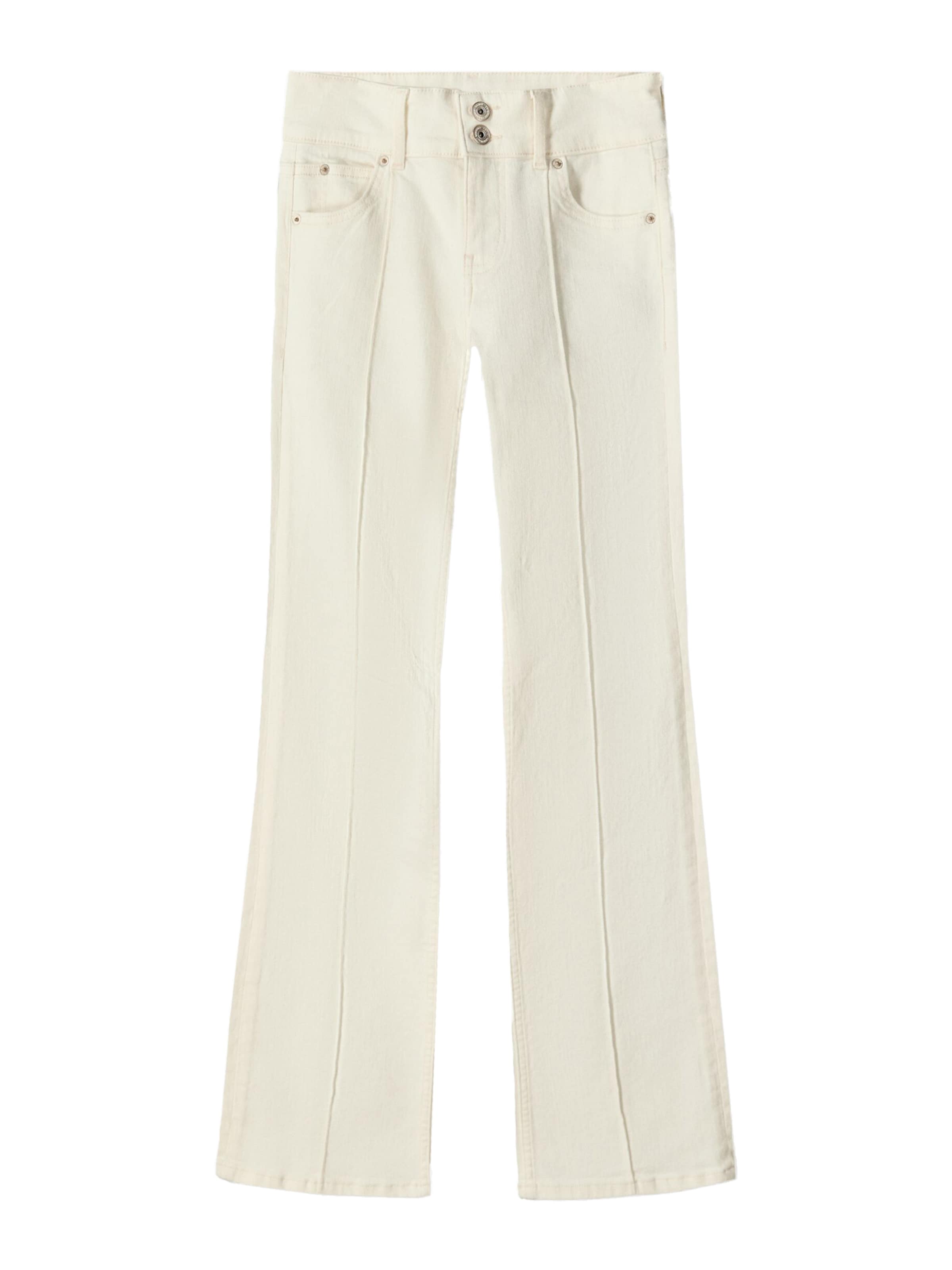 Bershka Bootcut Jeansy w kolorze beżowy: przód