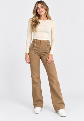 Elara Wide leg Jeans in Grey