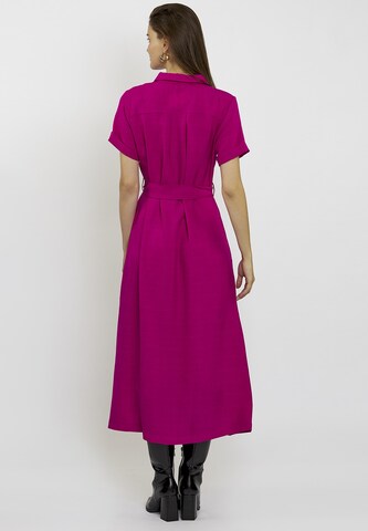 FRESHLIONS Dress 'Long Button up' in Purple