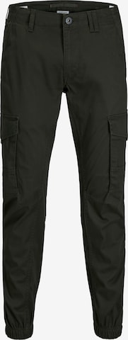 žalia JACK & JONES Prigludęs Laisvo stiliaus kelnės 'JJIPAUL JJFLAKE': priekis