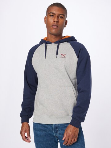 Iriedaily Sweatshirt 'De College' in Blue: front