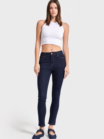 IT'S BASIC Skinny Jeans 'Skinny High Rise Jeans - Indigo' in Blauw