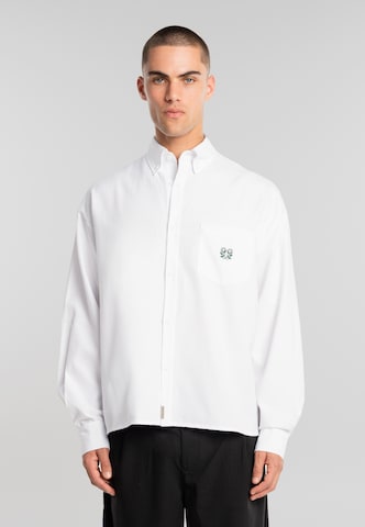 Another Cotton Lab Comfort Fit Hemd 'Everyday' in Weiß: Vorderseite