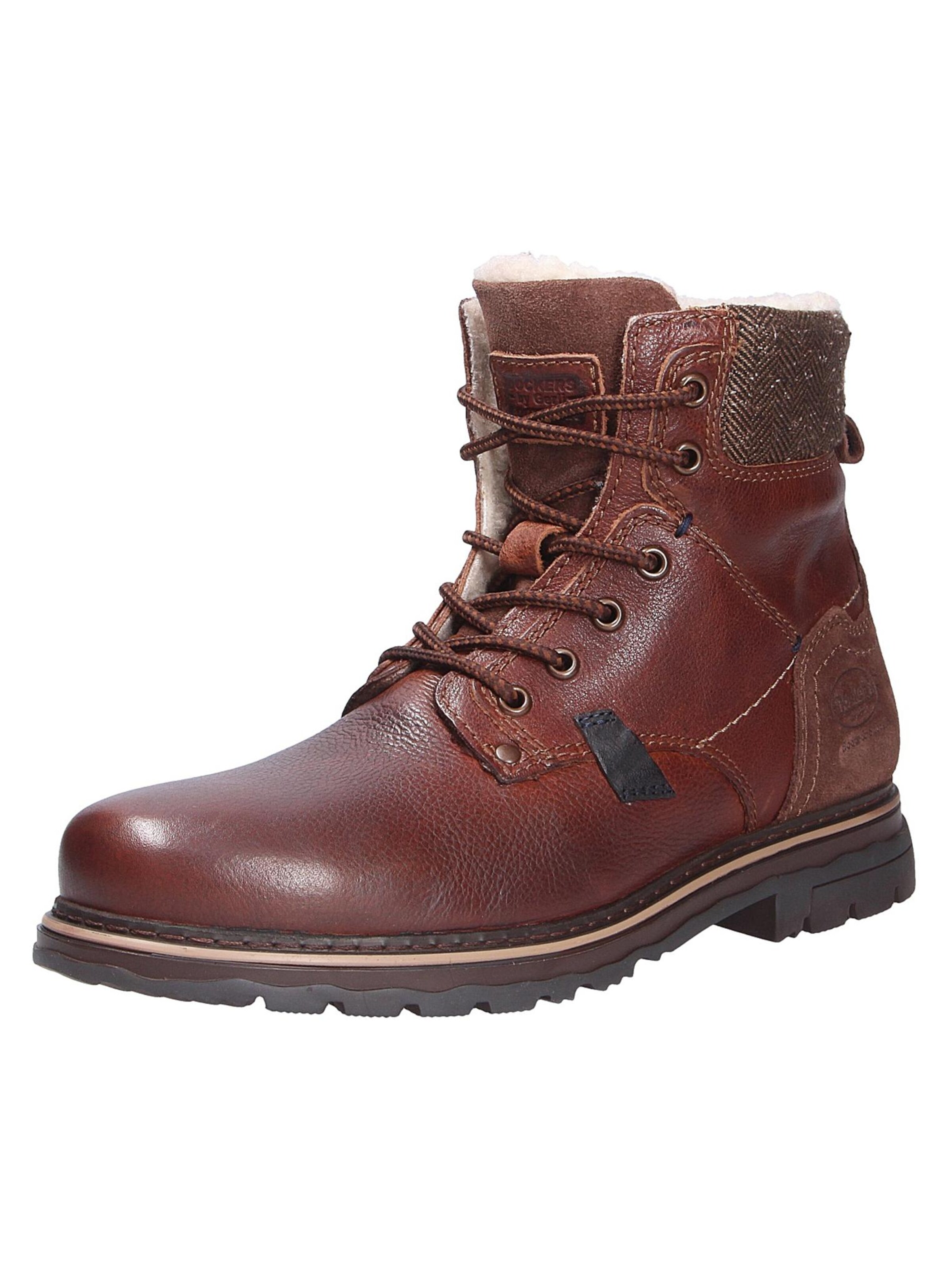Dockers by Gerli Lace-Up Boots in Brown: front