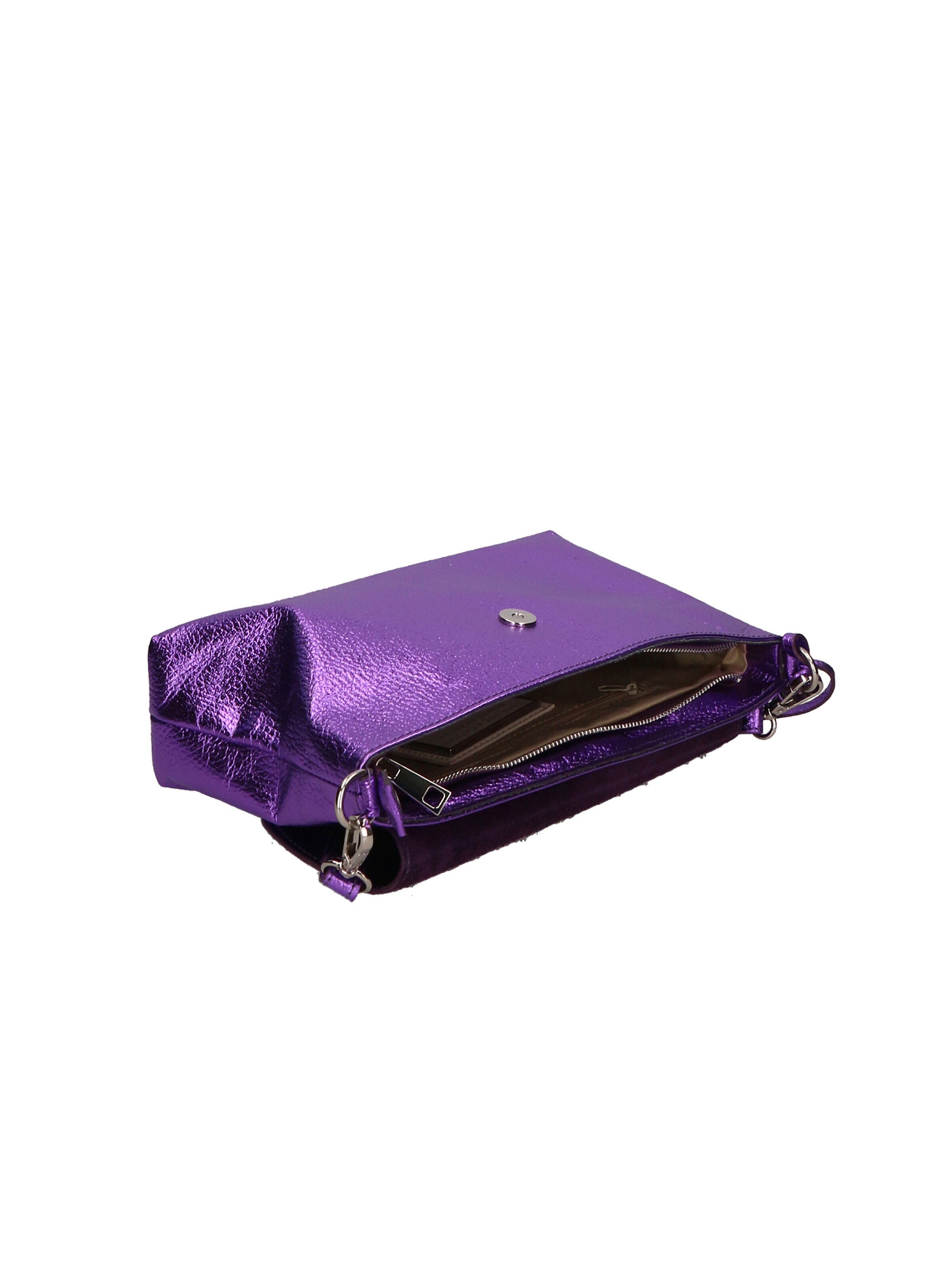 Pochette 'Pochette Donna Pelle Dollaro Laminato con Tracolla Rimovibile - Made in Italy' di Gave Lux in lilla