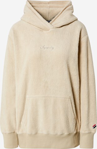 Sweat-shirt Superdry en beige : devant