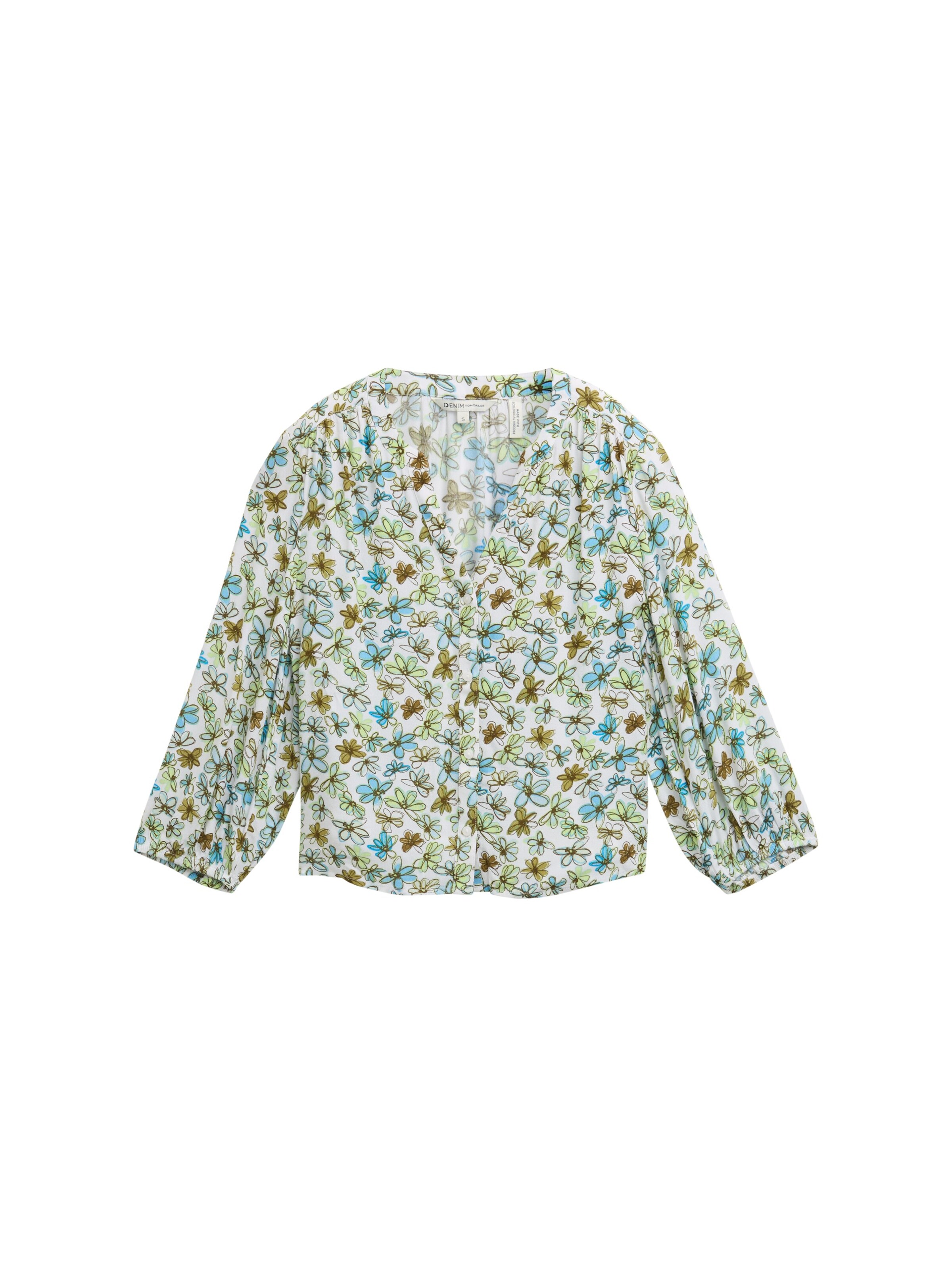 TOM TAILOR DENIM Bluse in Weiß: Vorderseite