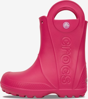 Crocs Rubber Boots 'Handle It' in Pink: front