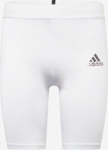 ADIDAS SPORTSWEAR Skinny Sportsbukser 'Techfit ' i hvid: forside