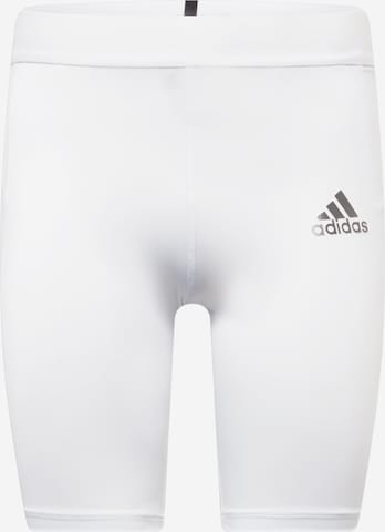 Skinny Pantaloni sportivi 'Techfit ' di ADIDAS SPORTSWEAR in bianco: frontale
