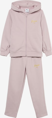 PUMA Träningsdräkt 'ESS SCRIPT' i rosa: framsida