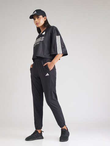 ADIDAS PERFORMANCE Loosefit Παντελόνι φόρμας 'D4T WVN' σε μαύρο