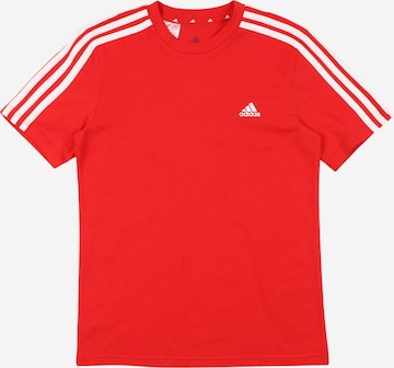 ADIDAS SPORTSWEAR Funktionstopp 'Essentials 3-Stripes' i röd: framsida