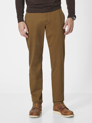 REDPOINT Regular Chinohose in Braun: Vorderseite