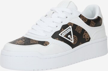 Sneaker bassa 'Miram' di GUESS in bianco: frontale